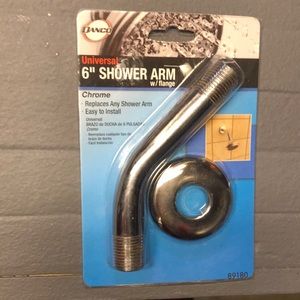 Danco 89180 Shower Arm and FLANGE, Chrome, 6 inch